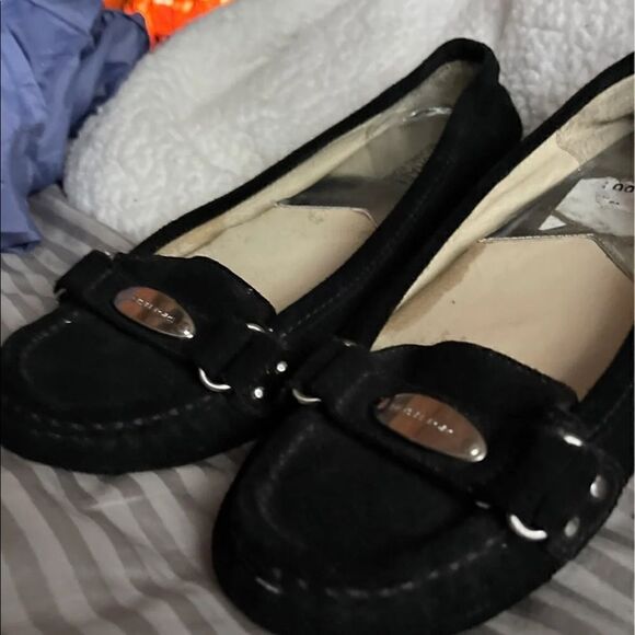Mk michael Kors black suede signature logo loafers/shoes flats - Picture 2 of 7
